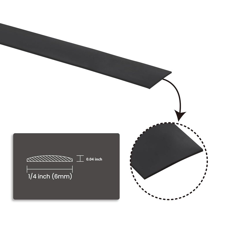 SICCOMA Black Mirror Border Peel and Stick Molding Trim Flexible Self Adhesive Wall Trim Decorative Mirror Trim for Border, Wall, Mirror, Door, Backsplash, Wardrobe, Gap Sealing (1/4 IN X 16.4 FT, Black) - Image 3